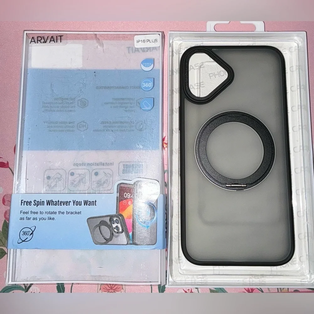 Arvait Black Phone Case for iPhone 16 Plus (NWT)
